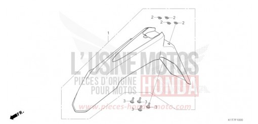 AILE AVANT CRF300LAP de 2023